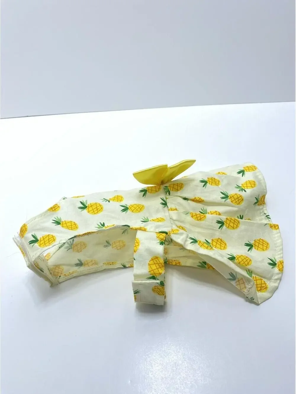 Yellow Ribbon Cute Fruit Pineapple Dog Dress Small Brand New